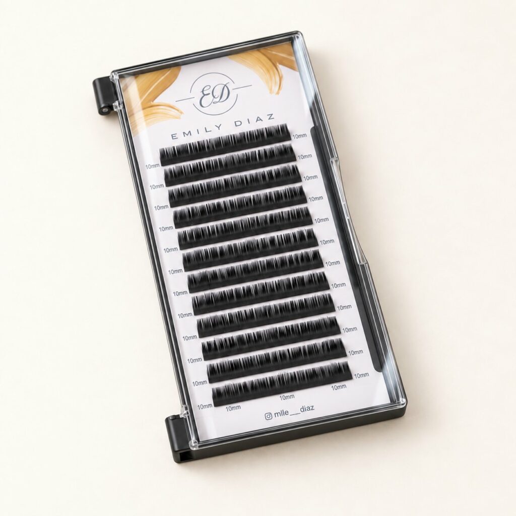 Plateau d'extensions de cils Easy fan vu de face