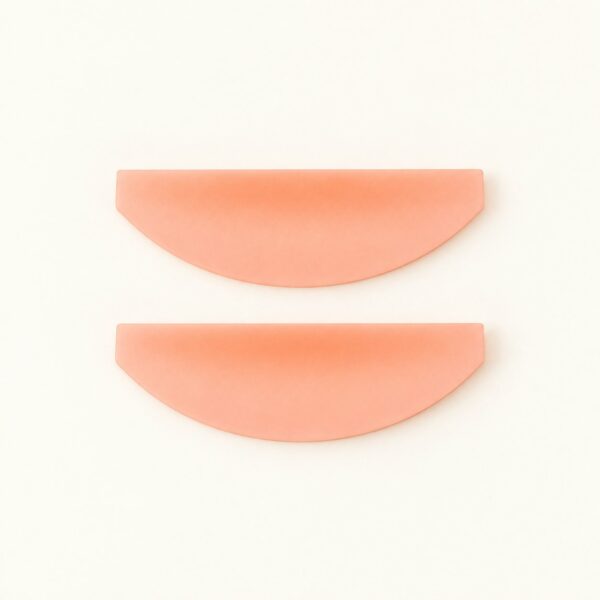Pads plats en silicone Korean Lash Lift, forme en demi-lune