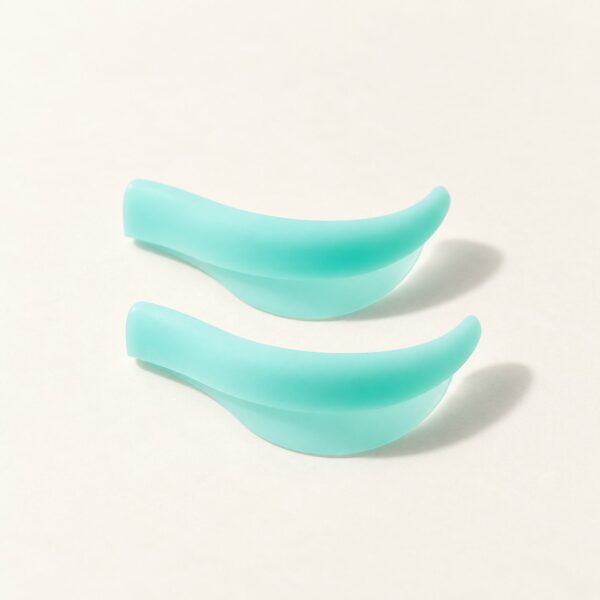Paire de pads en silicone pour rehaussement de cils, gros plan