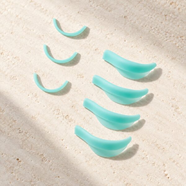 Pads en silicone turquoise pour rehaussement de cils, en plusieurs tailles