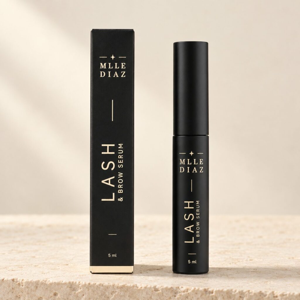 Sérum cils et sourcils Lash & Brow Serum Mlle Diaz, flacon 5 ml et son étui